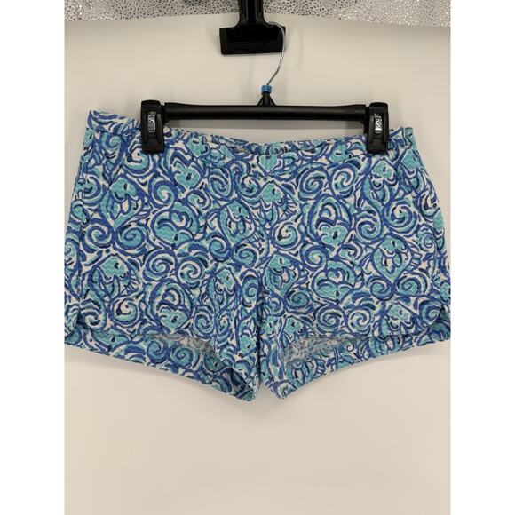 Lilly Pulitzer Pants - Lilly Pulitzer Adie Chino Shorts Womens 6 Chasing Tail Blue White 4" Inseam